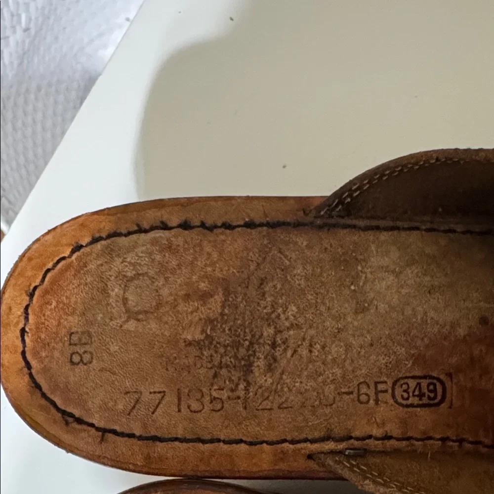 Brown Leather Women's Clogs - Picture 15 of 16